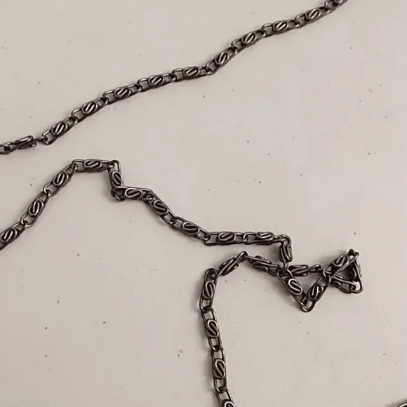 Gray Clutch Crossbody bag Gunmetal Studs Black Faceted Stones Removable Chain - Picture 8 of 11